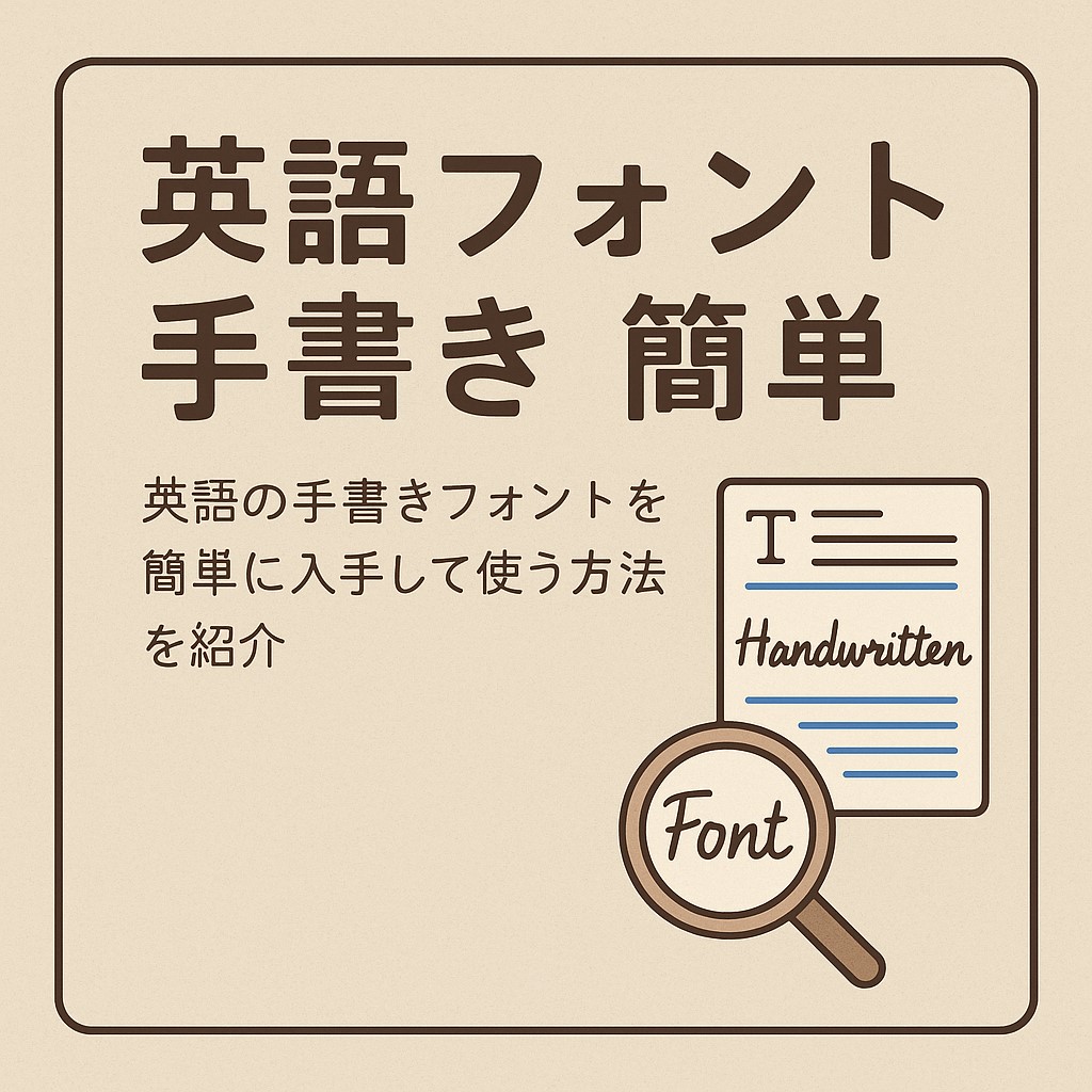 英語 フォント 手書き 簡単